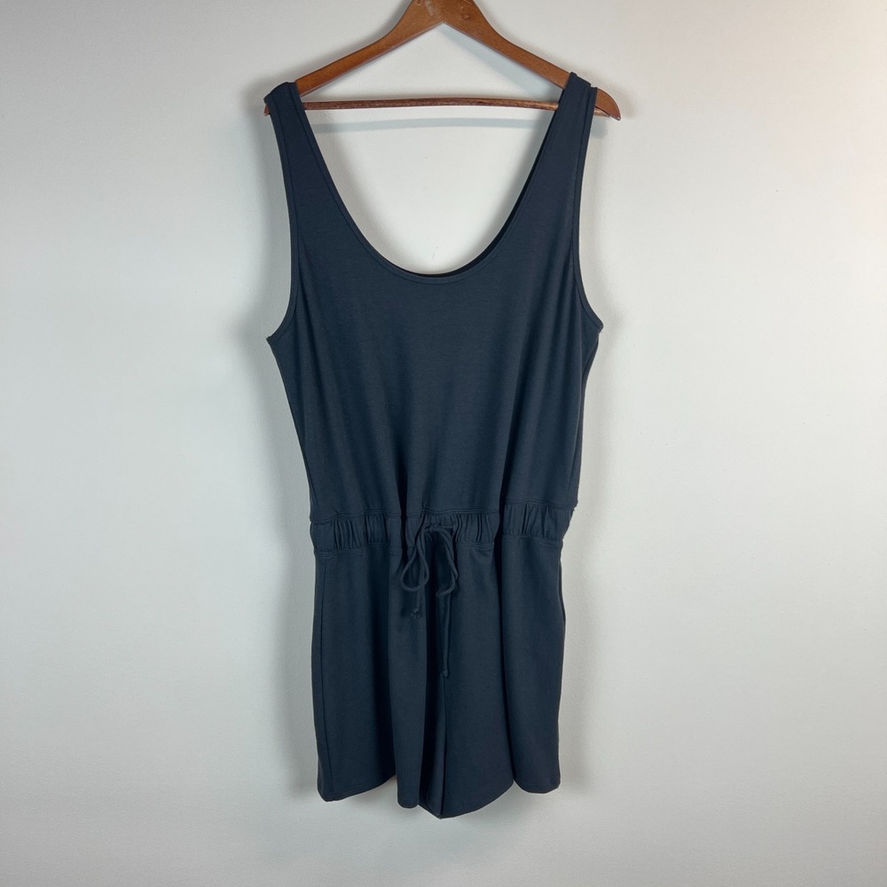 Abercrombie & Fitch Romper Womens XLT Black Elastic Drawstring Waist Shorts A&F